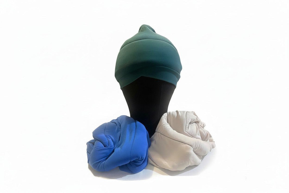 Nigerian turban wear Boost by BENTIX, featuring vibrant fabric and traditional style, displayed on a mannequin.