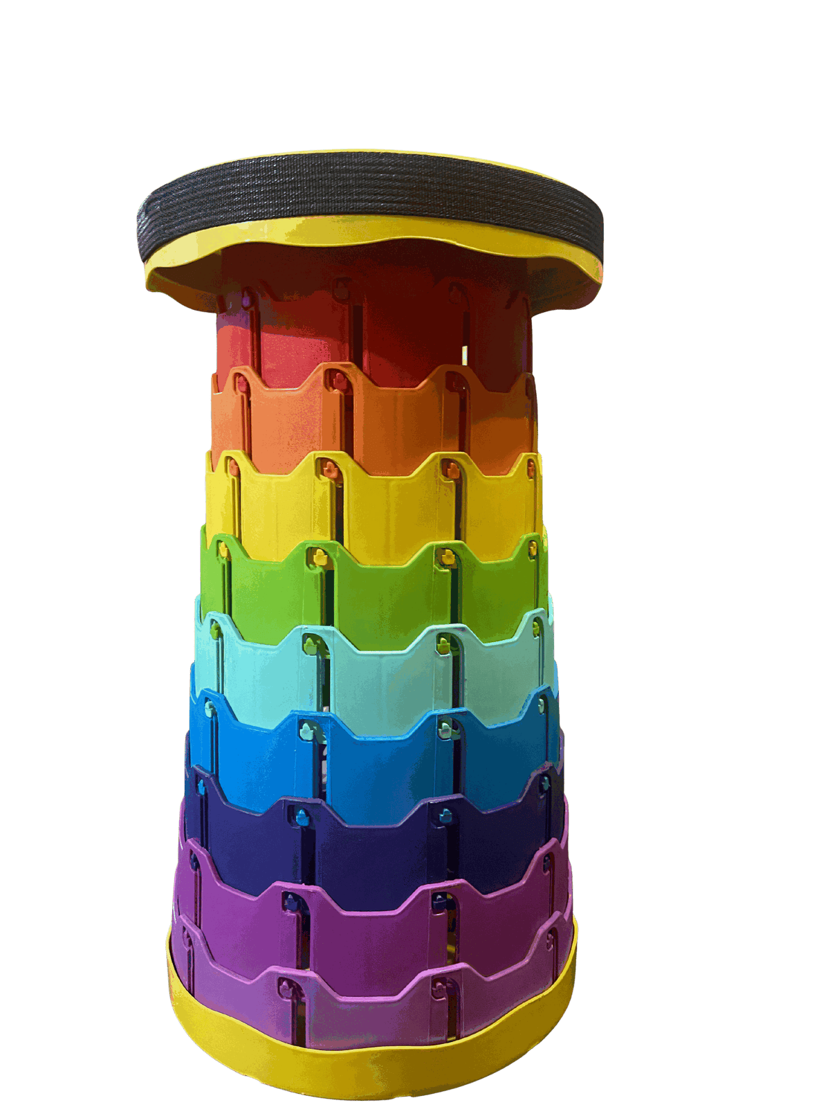 BENTIX portable telescopic stool for outdoor use, compact and lightweight with adjustable height and sturdy design.